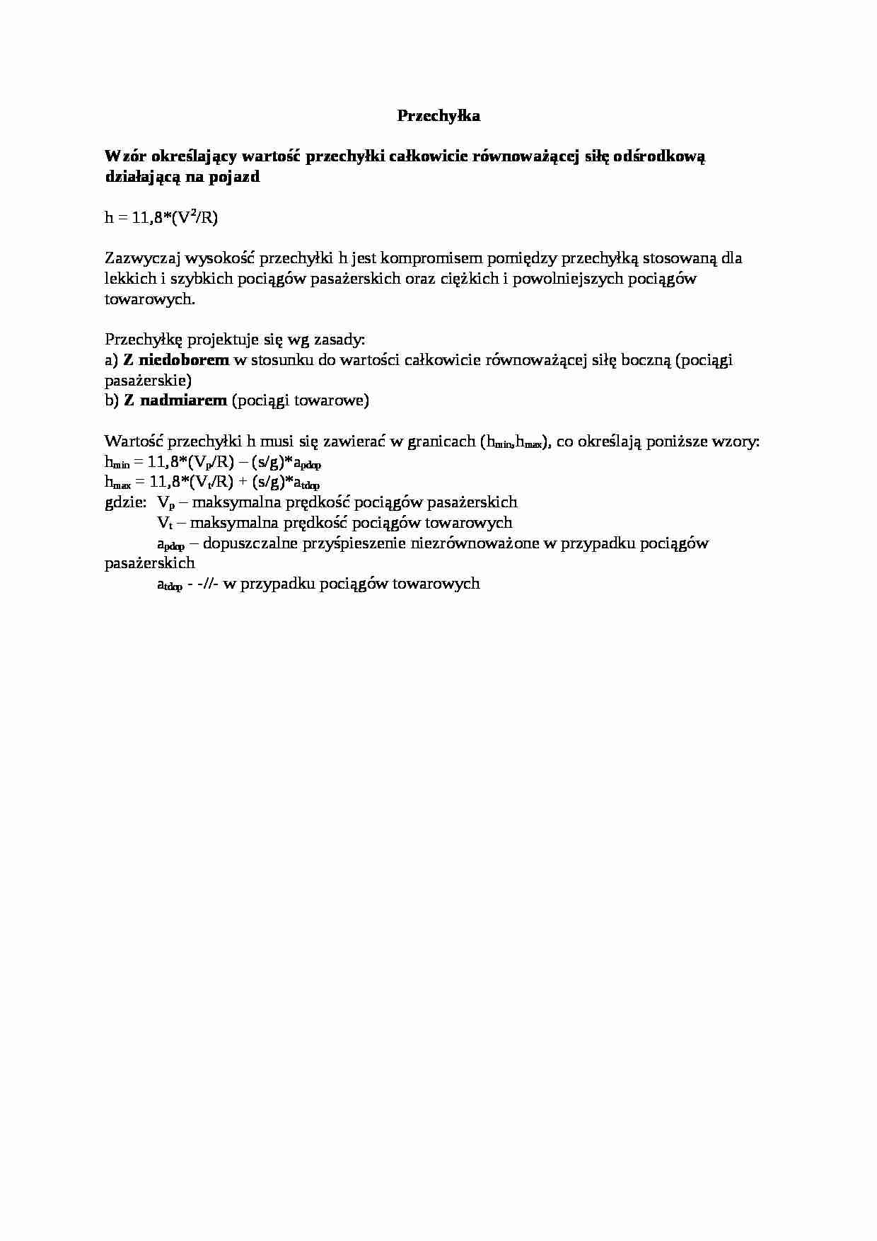 Przechyłka - wykład - strona 1