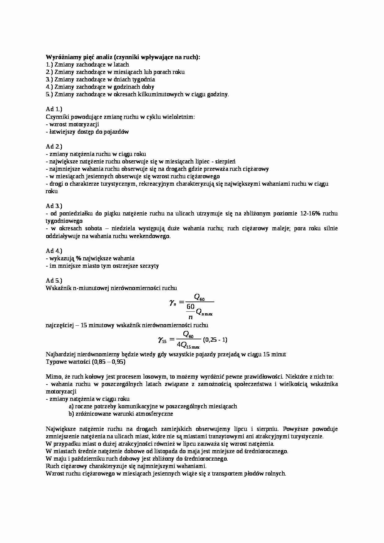 Wykład - czynniki wpływające na ruch - strona 1