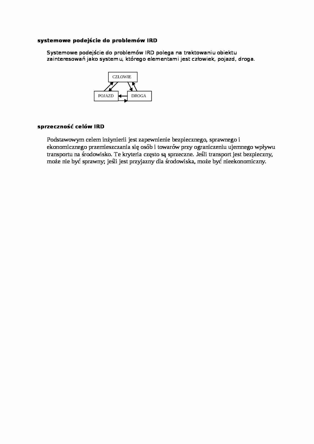Wykład - systemowe podejście do problemów IRD - strona 1