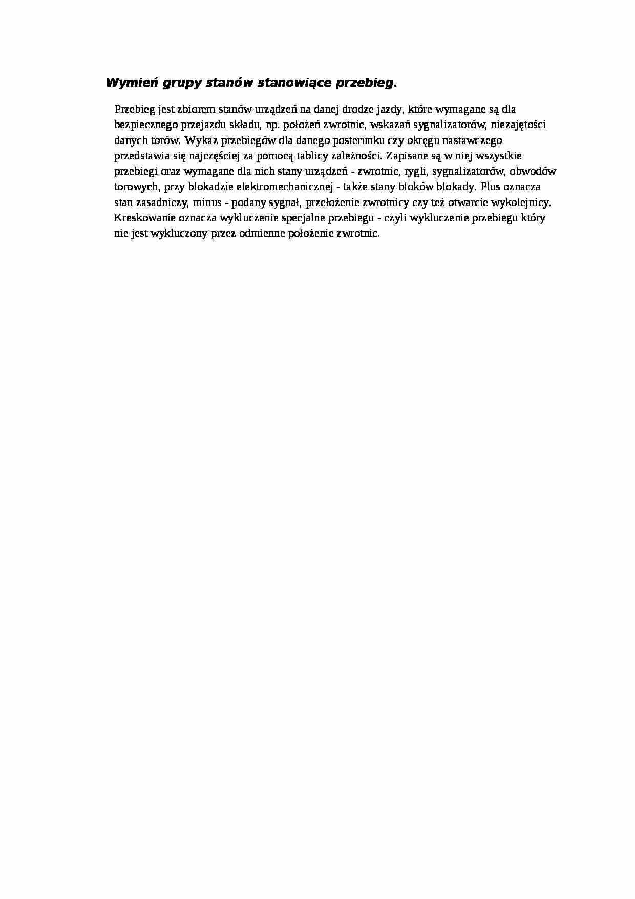 Wykład - grupy stanów stanowiące przebieg - strona 1