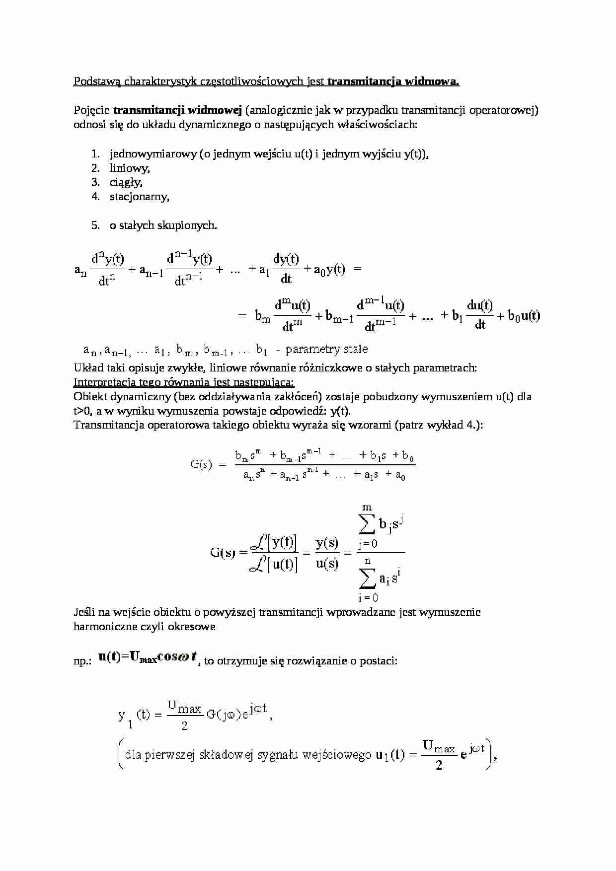 Wykład - transmitancja widmowa - strona 1