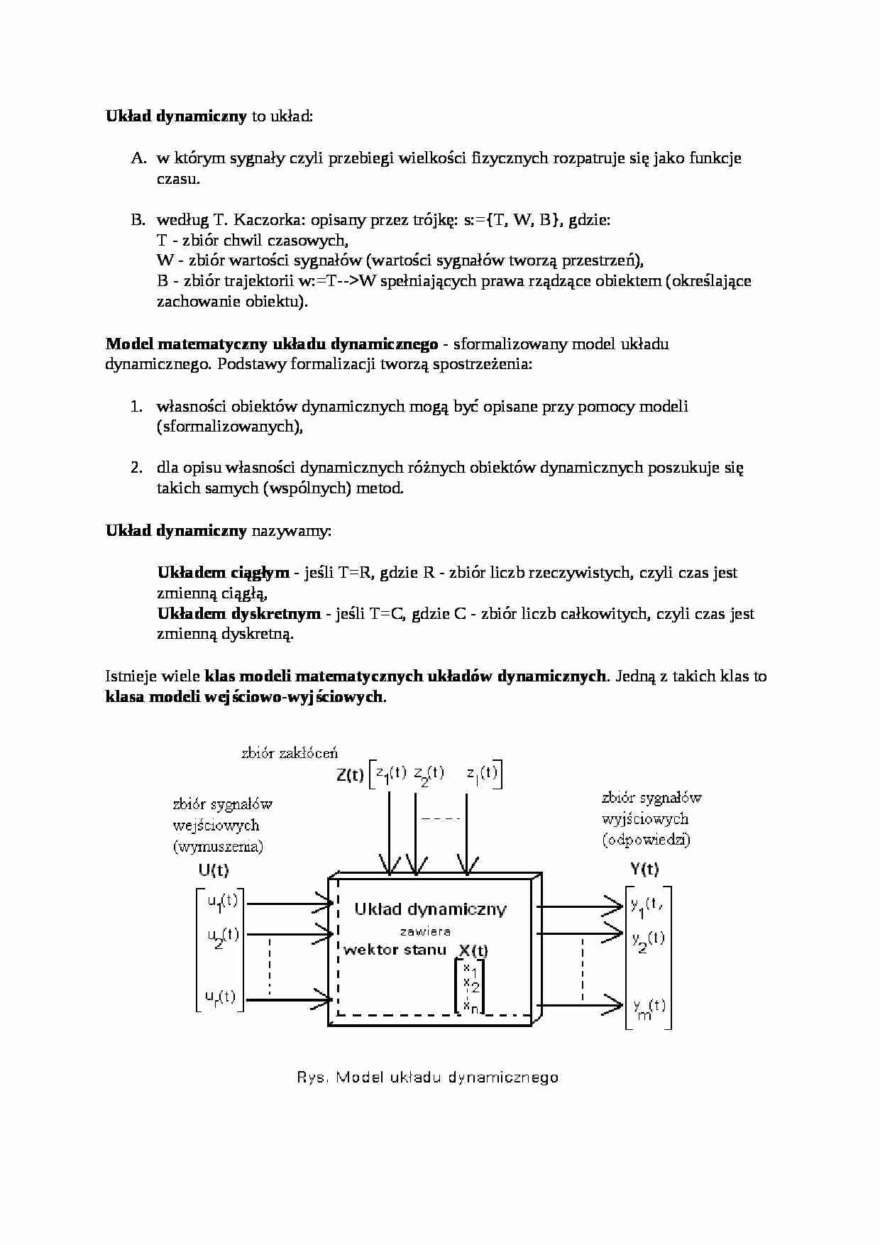 Układ dynamiczny - wykład - strona 1