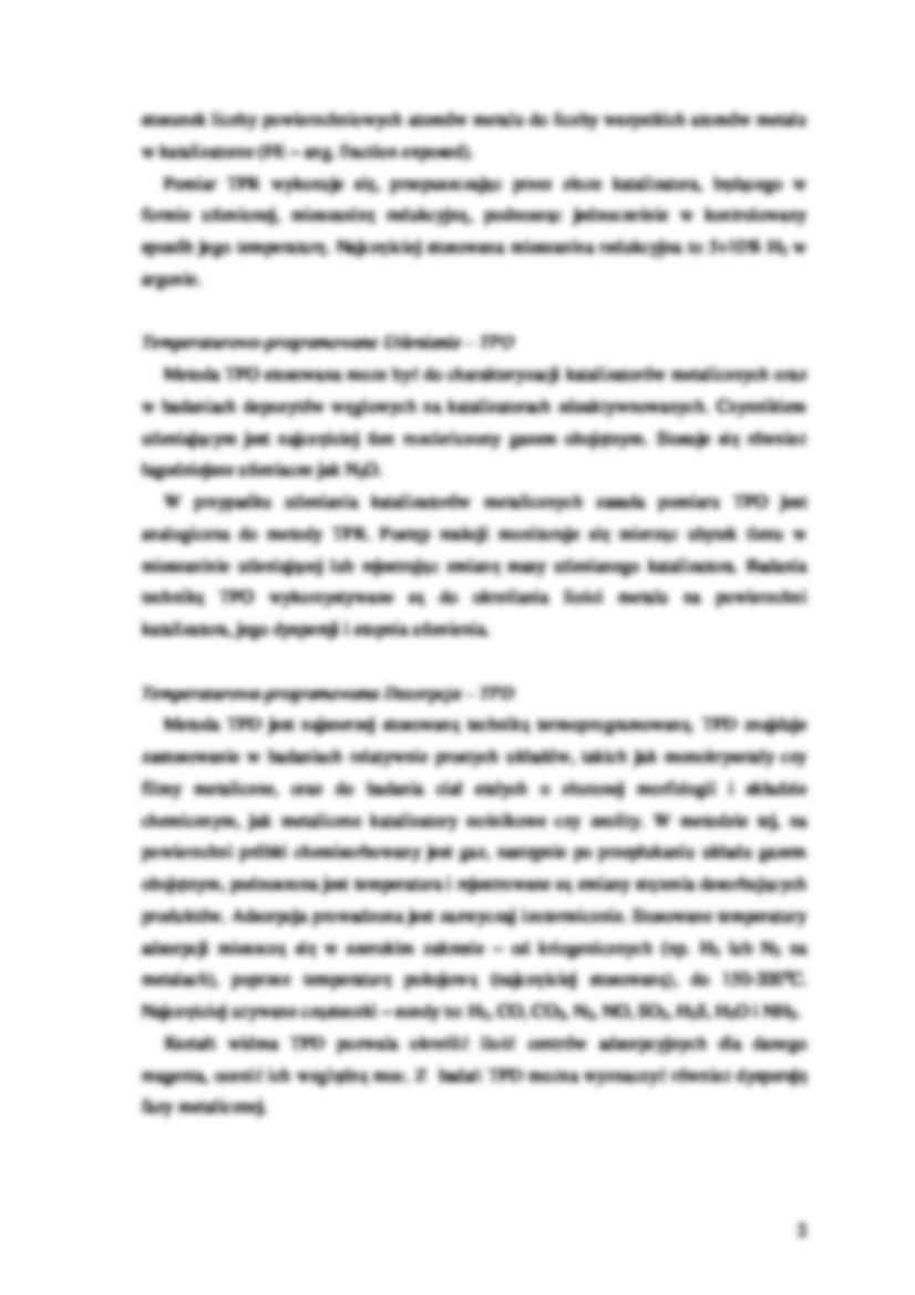 Badanie katalizatorów technikami temperaturowo-programowanymi-opracowanie - strona 3