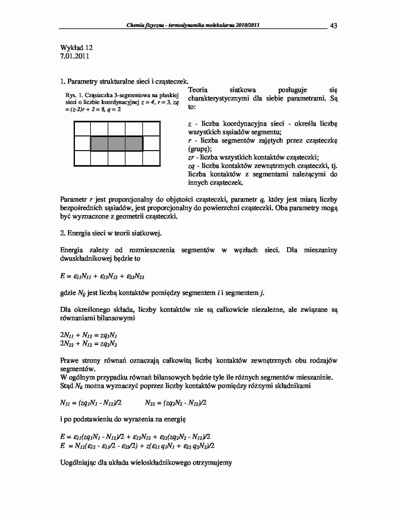 Chemia fizyczna - termodynamika molekularna 2009/2010-wykłady15 - strona 1