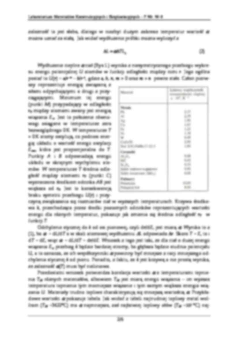 Termiczna rozszerzalność materiałów konstrukcyjnych-ćwiczenia - strona 2