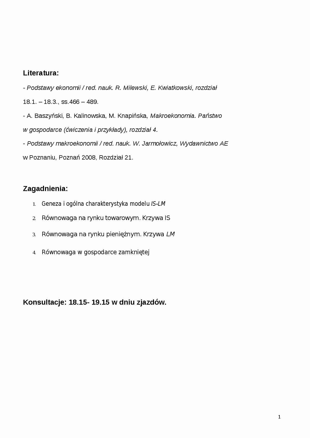 krzywa ISLM - strona 1