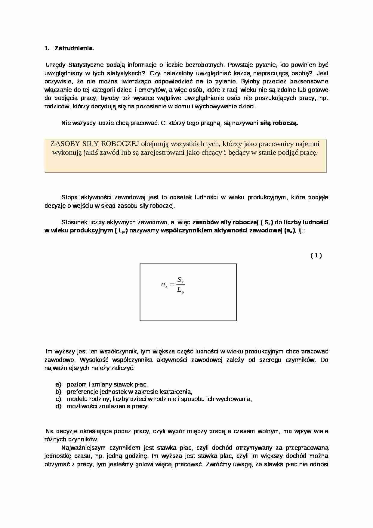 bezrobocie - zatrudnienie - strona 1