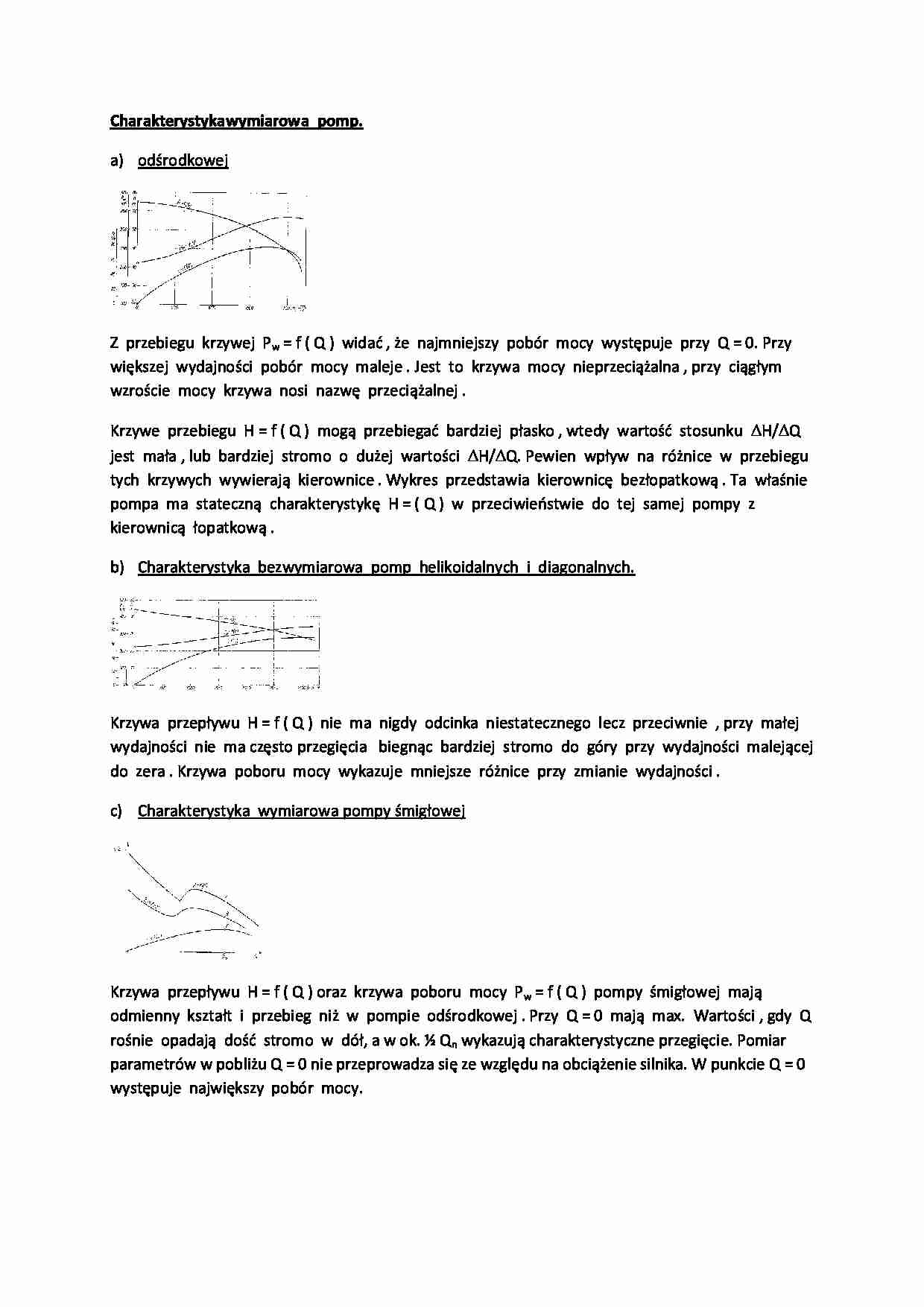 Charakterystyka wymiarowa pomp-opracowanie - strona 1