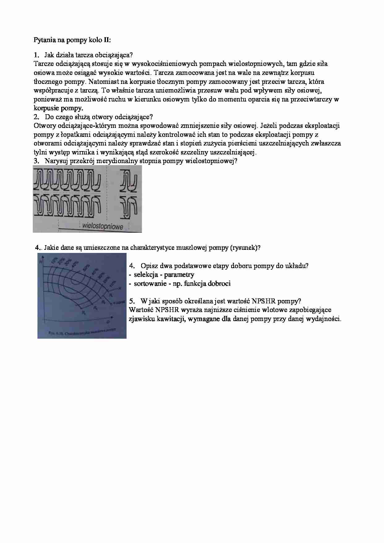 Pompy- kolokwium, pytania  - strona 1