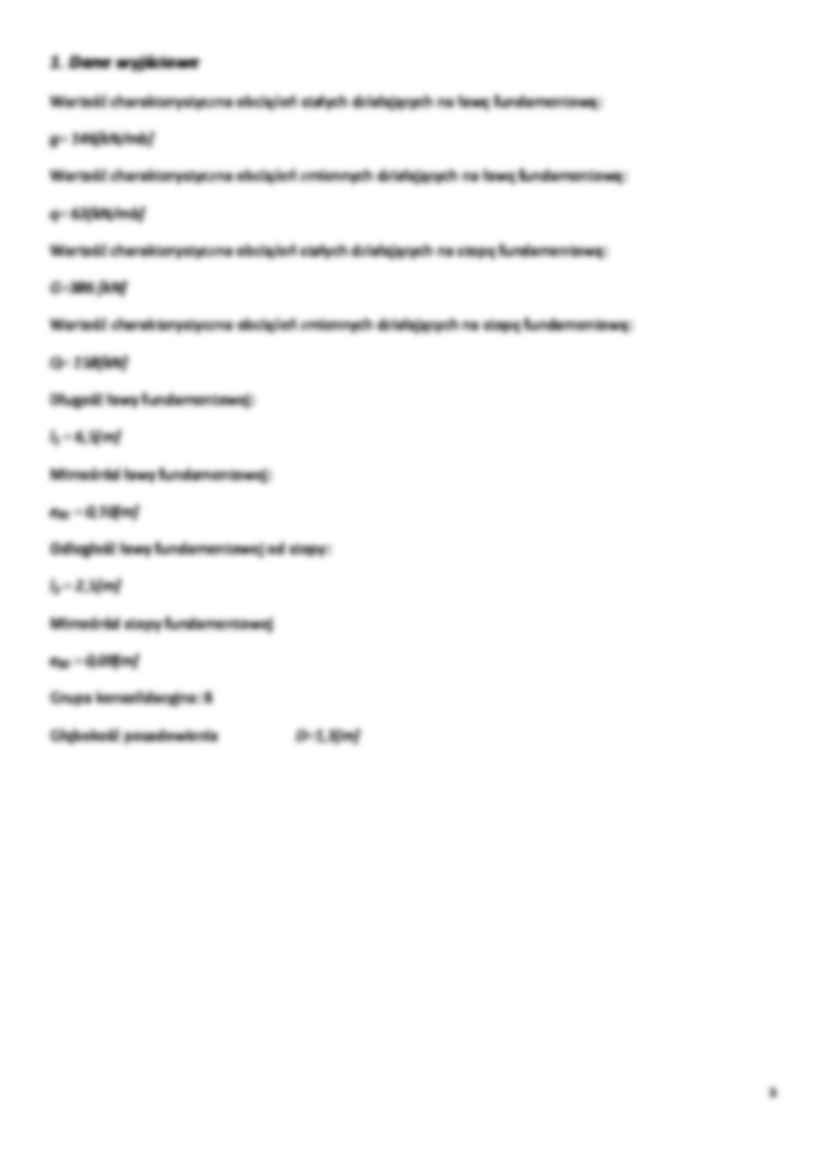 Posadowienie bezpośrednie-projekt  - strona 3