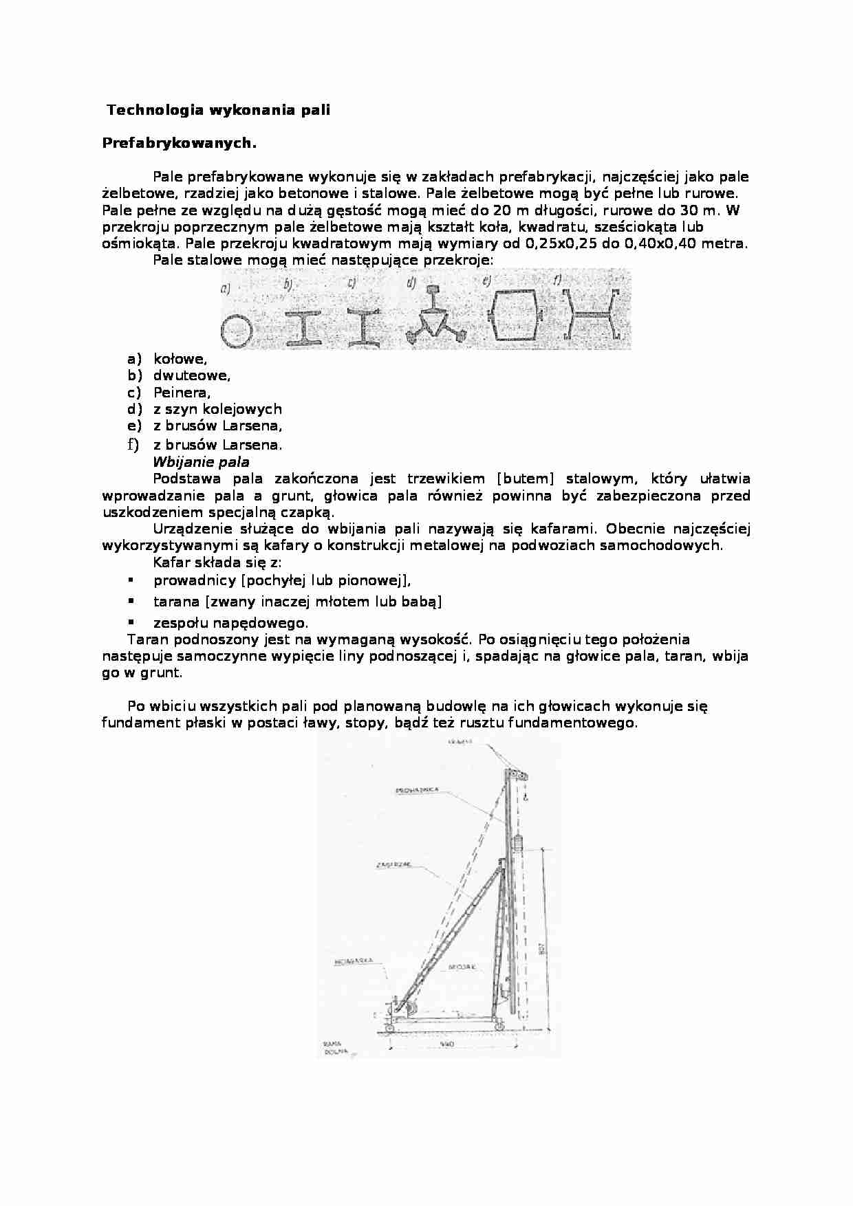 Technologia wykonywania pali-opracowanie - strona 1