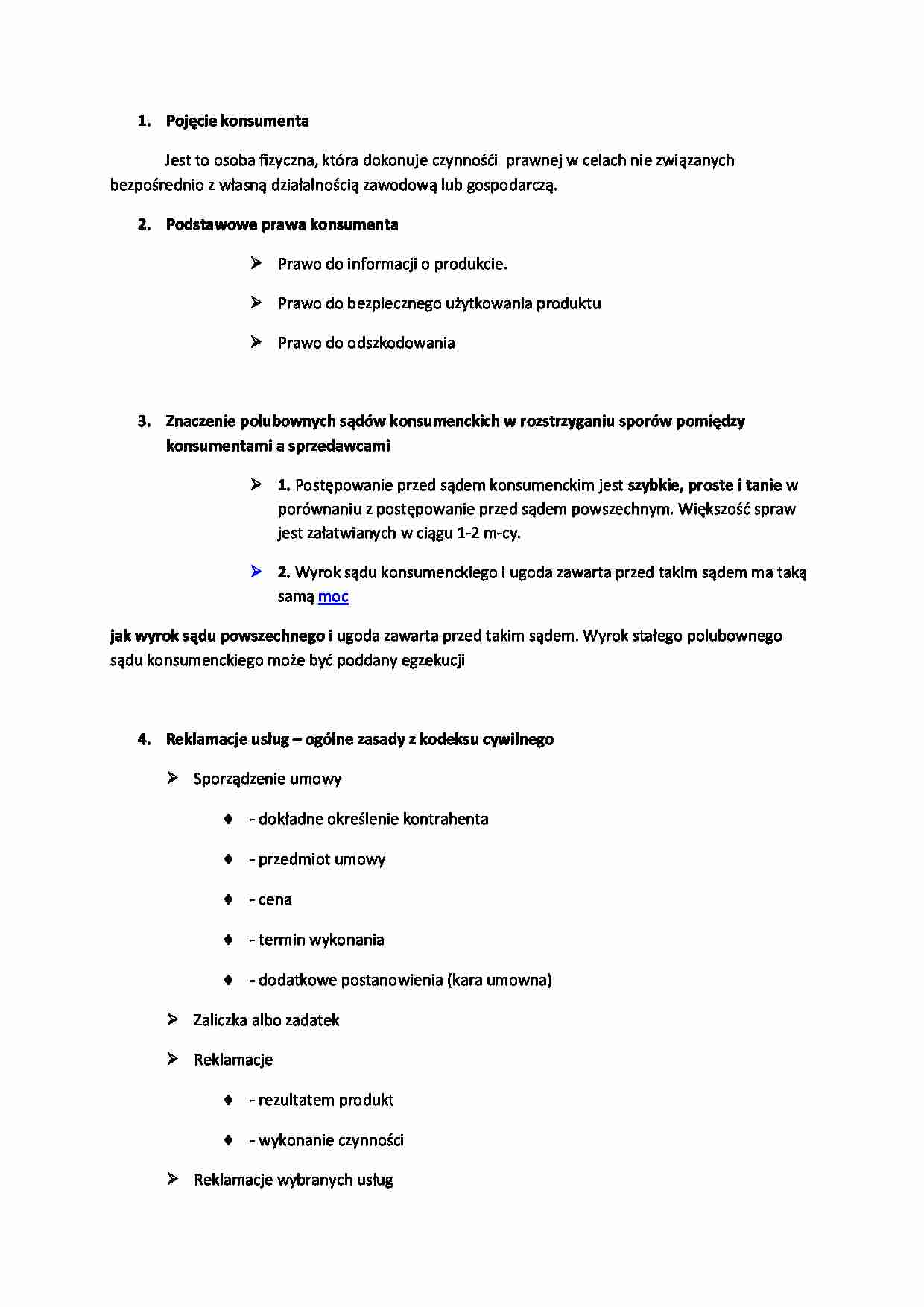 Pojęcie konsumenta-opracowanie - strona 1