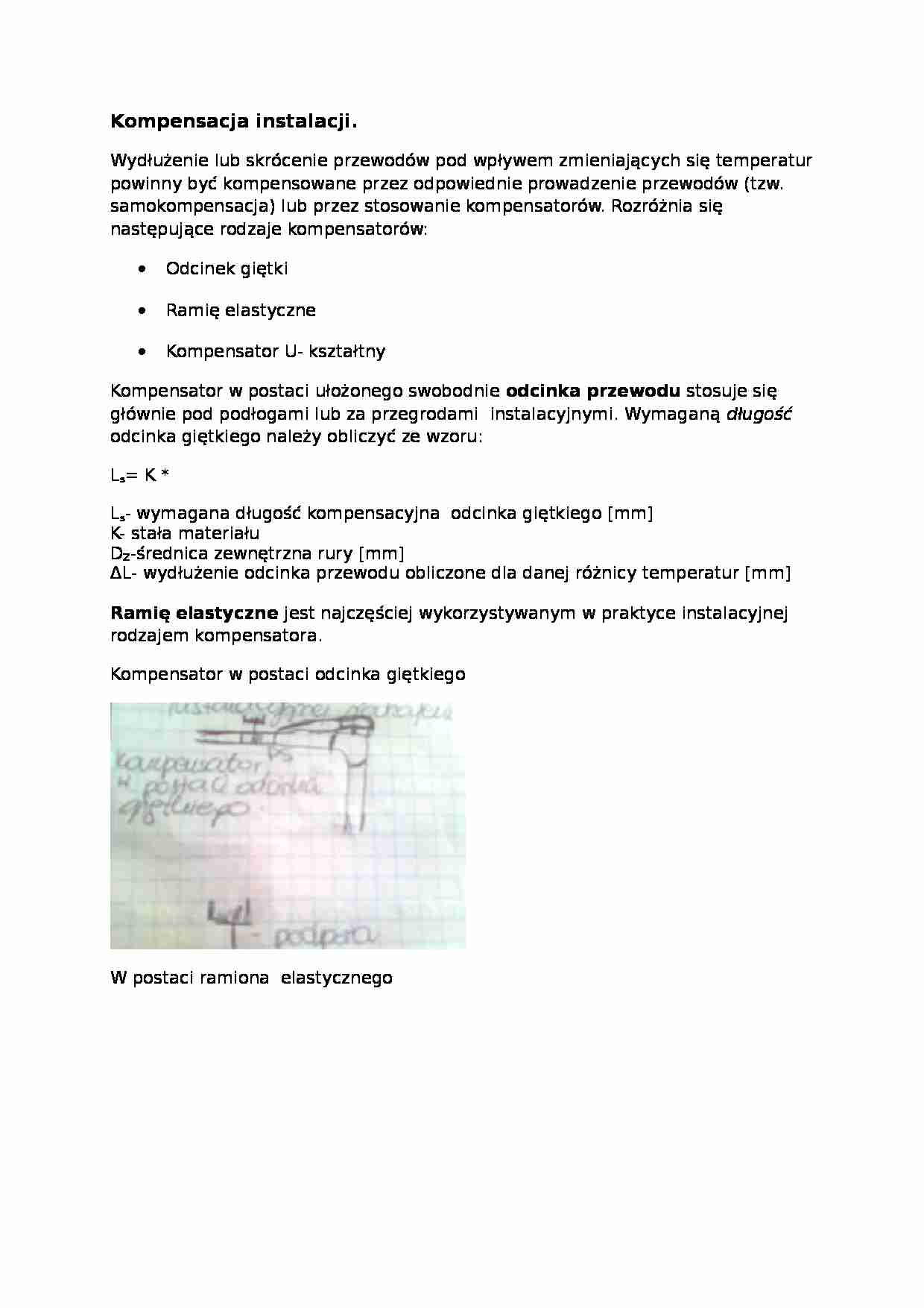 Kompensacja instalacji-opracowanie - strona 1