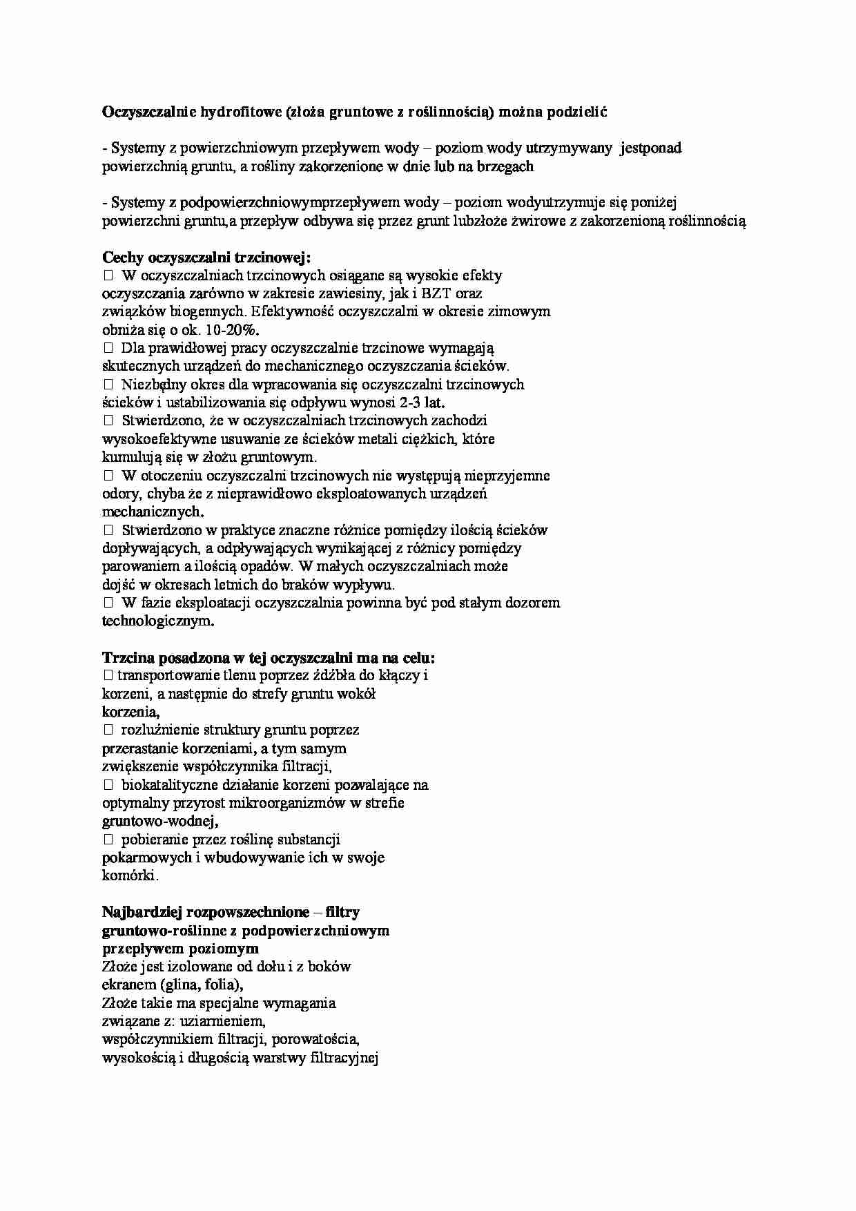 Oczyszczalnie trzcinowe-opracowanie - strona 1
