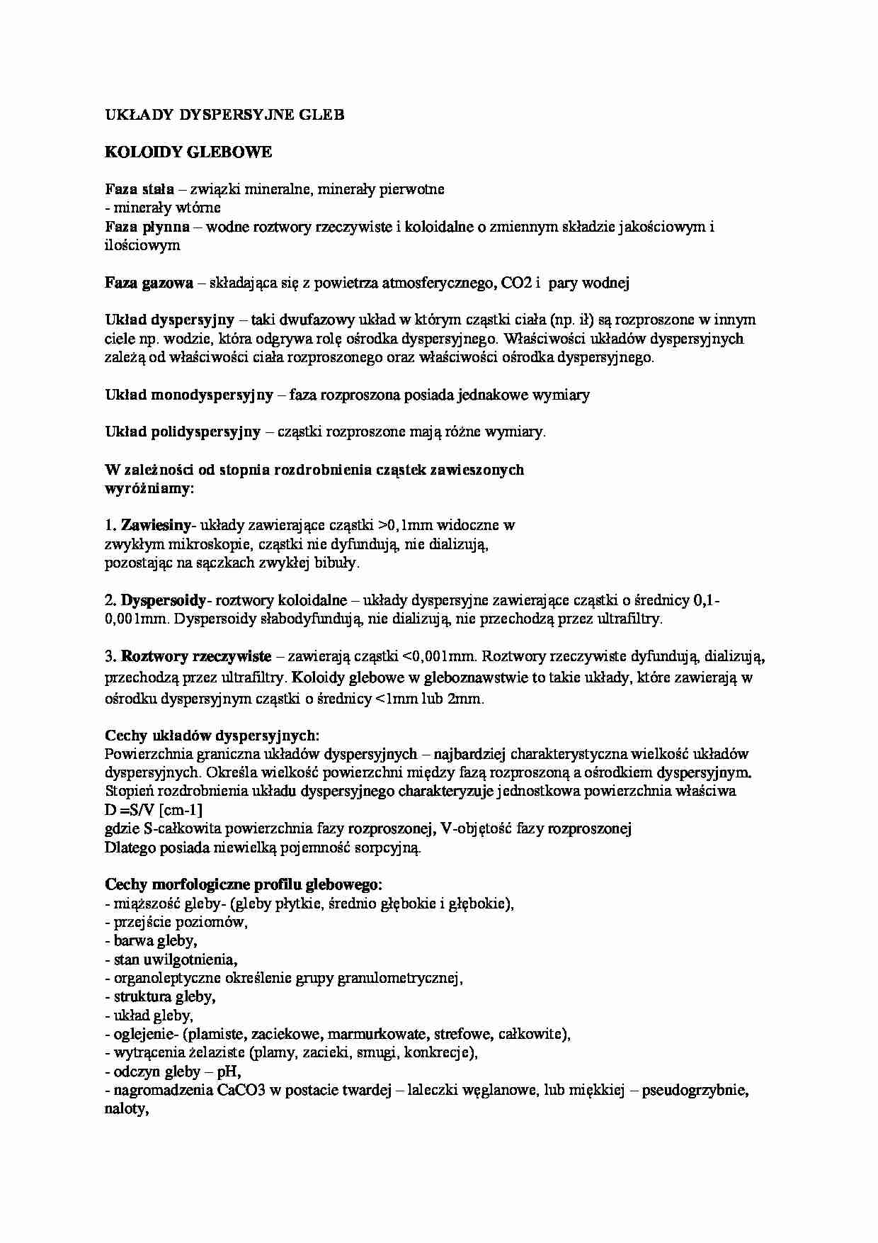 Układy depresyjne gleb-opracowanie - strona 1