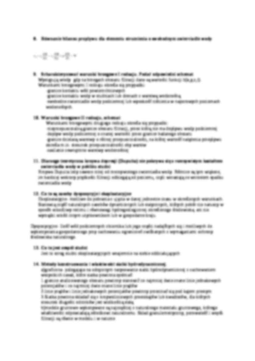 Hydrologia i hydrogeologia-opracowane pytania na egzamin 2011 - strona 2
