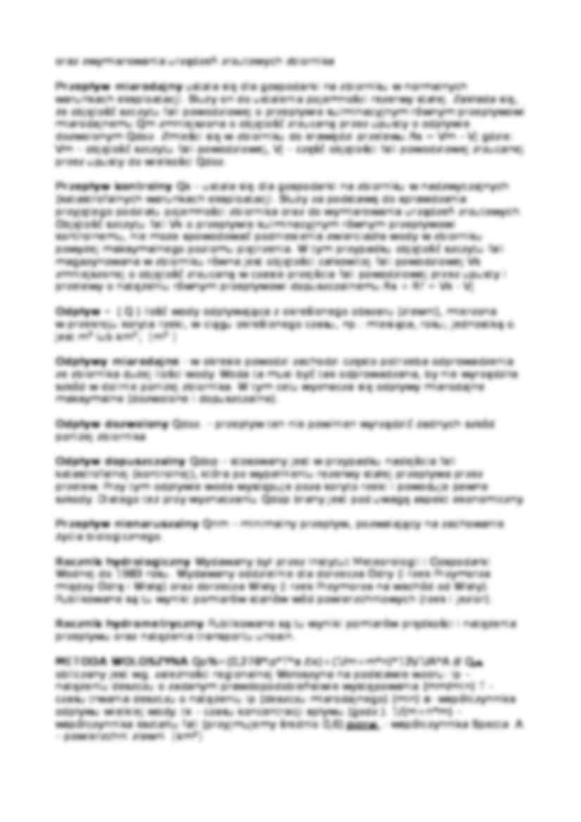 Pojęcia z hydrologii-opracowanie - strona 2