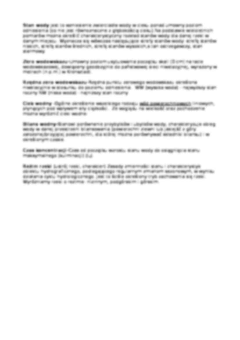 Pojęcia z hydrologii-opracowanie - strona 3