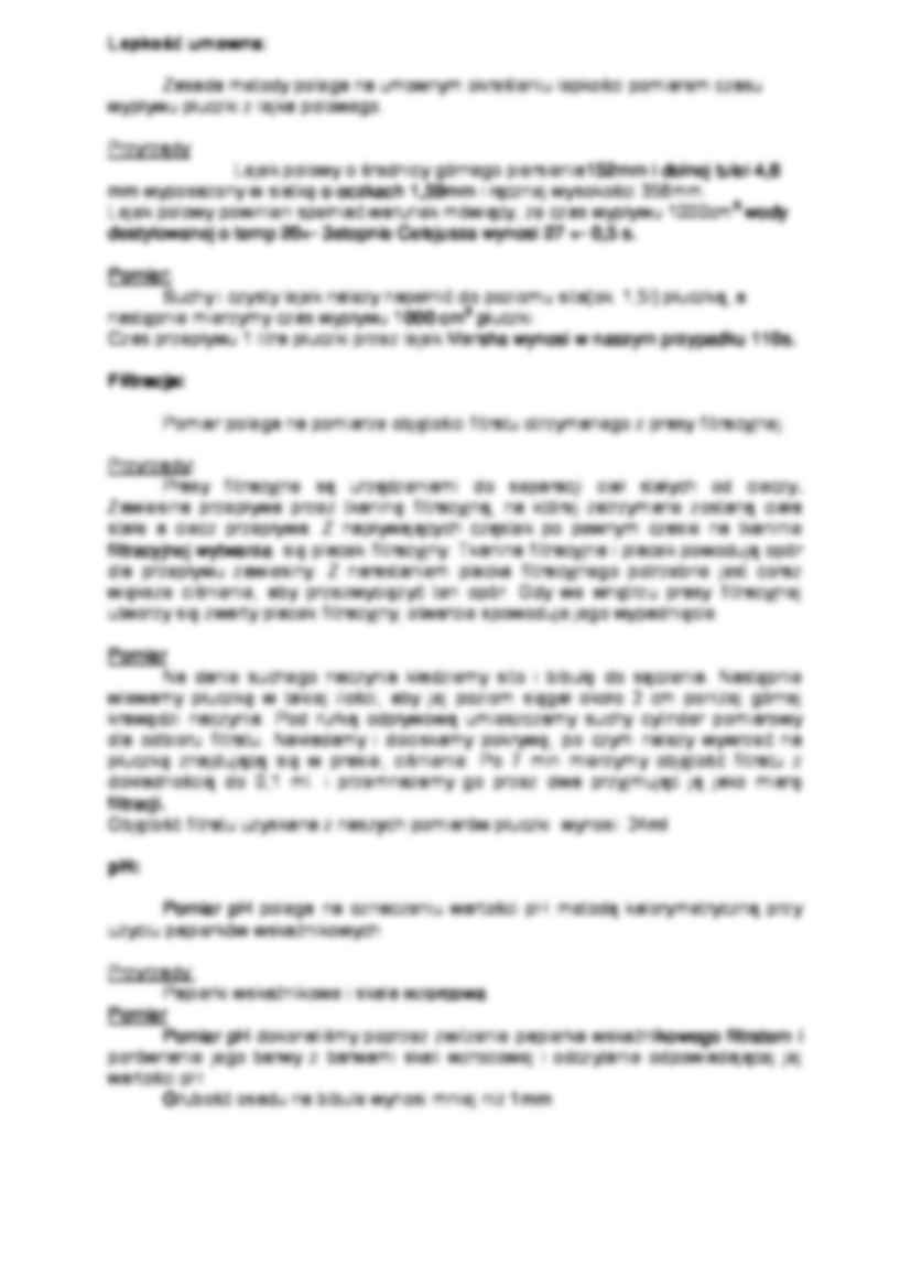 Parametry płuczki wiertniczej bentonitowej - sprawozdanie - strona 2