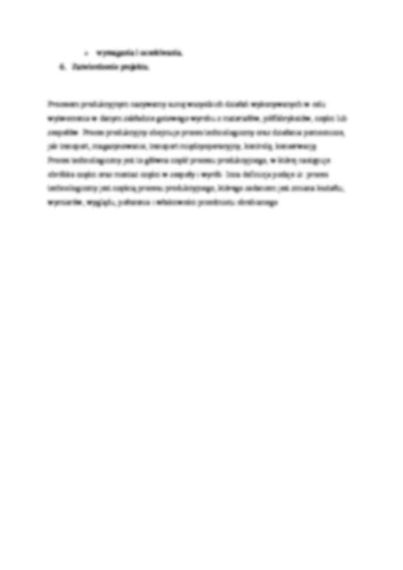 Fazy projektowania procesu produkcyjnego - omówienie - strona 2