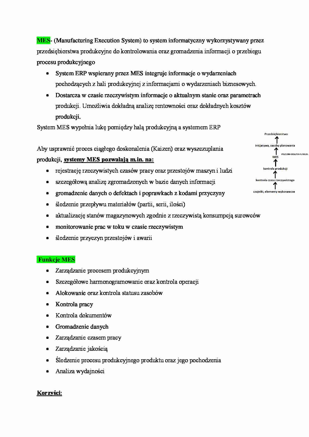 Manufacturing Execution System - omówienie - strona 1