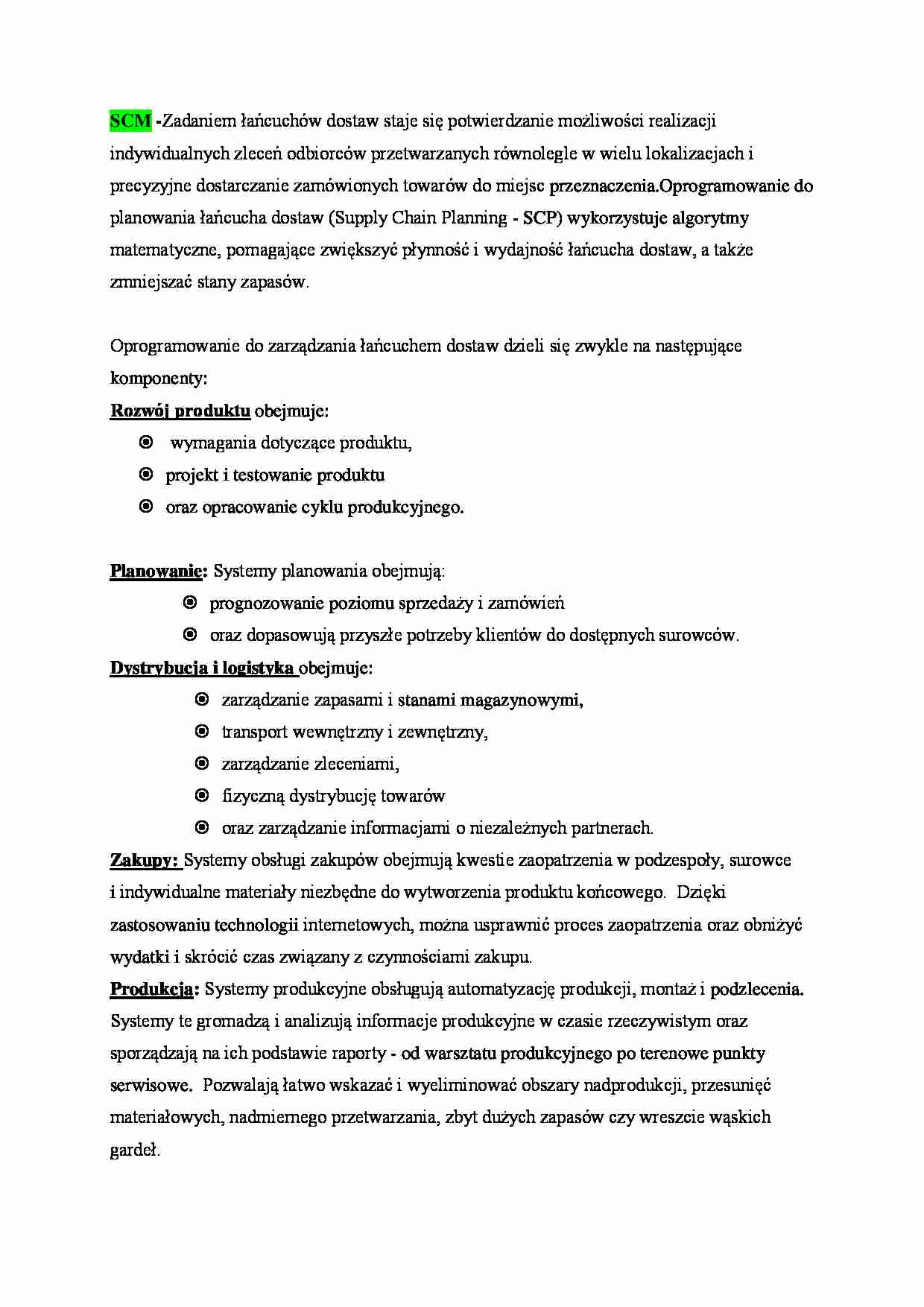 Zadaniem łańcuchów dostaw - omówienie - strona 1