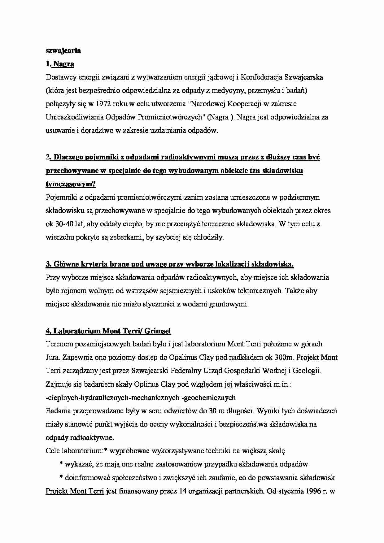 szwajcaria - omówienie - strona 1