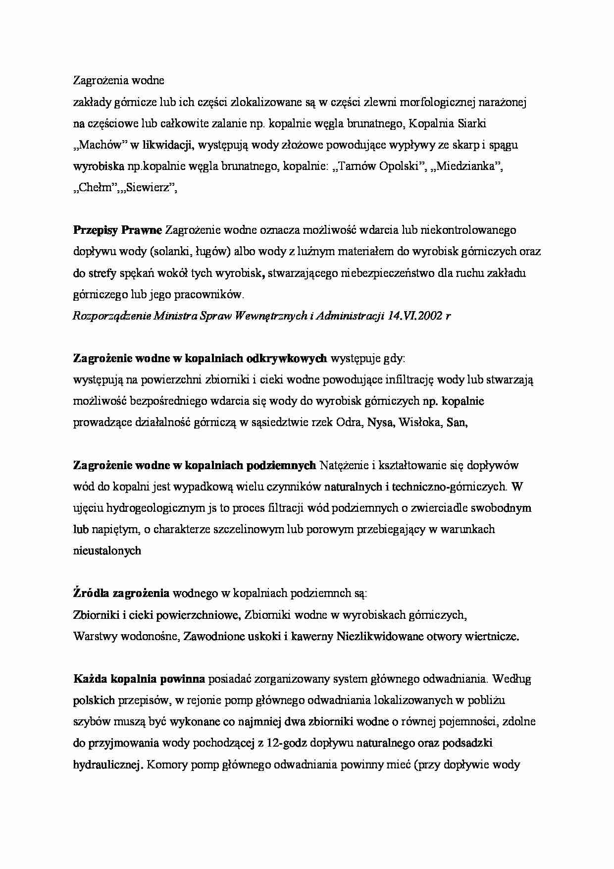  Zagrożenia wodne - omówienie - strona 1