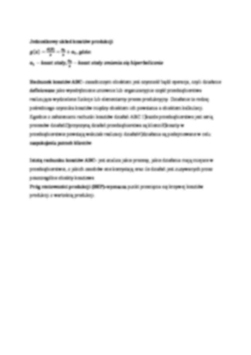 Koszty produkcji - omówienie -  Rodzajowy układ kosztów produkcji - strona 2