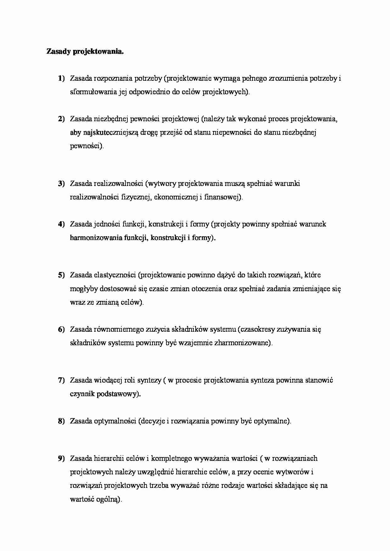 Zasady projektowania - omówienie  - strona 1