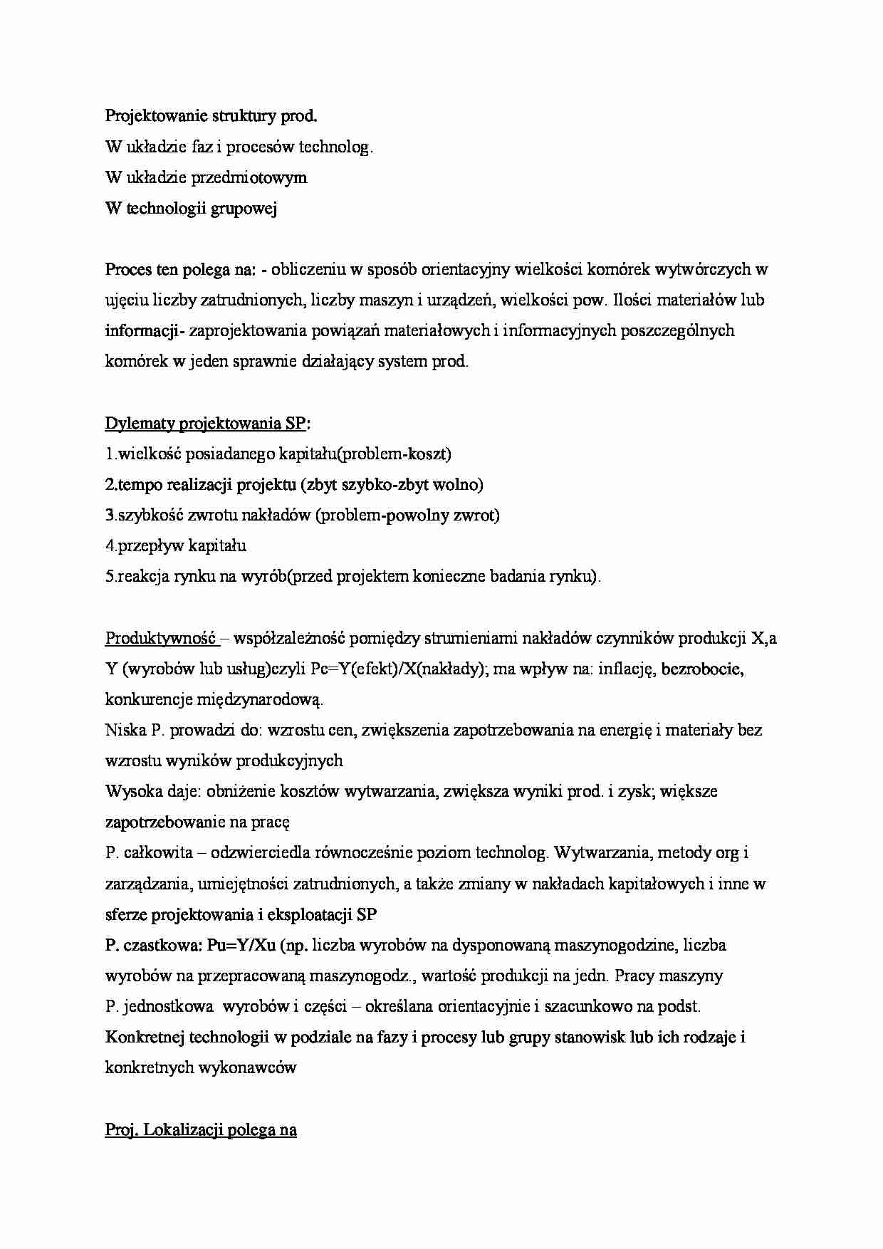 Projektowanie struktury produkcyjnej - omówienie - Badania rynku - strona 1