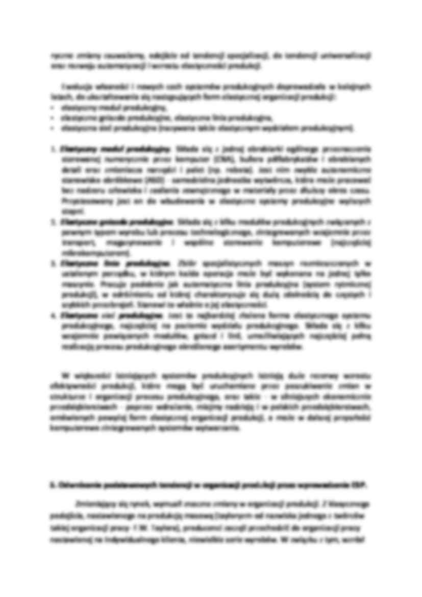 Elastyczny system produkcji - omówienie - Typ organizacji produkcji - strona 2