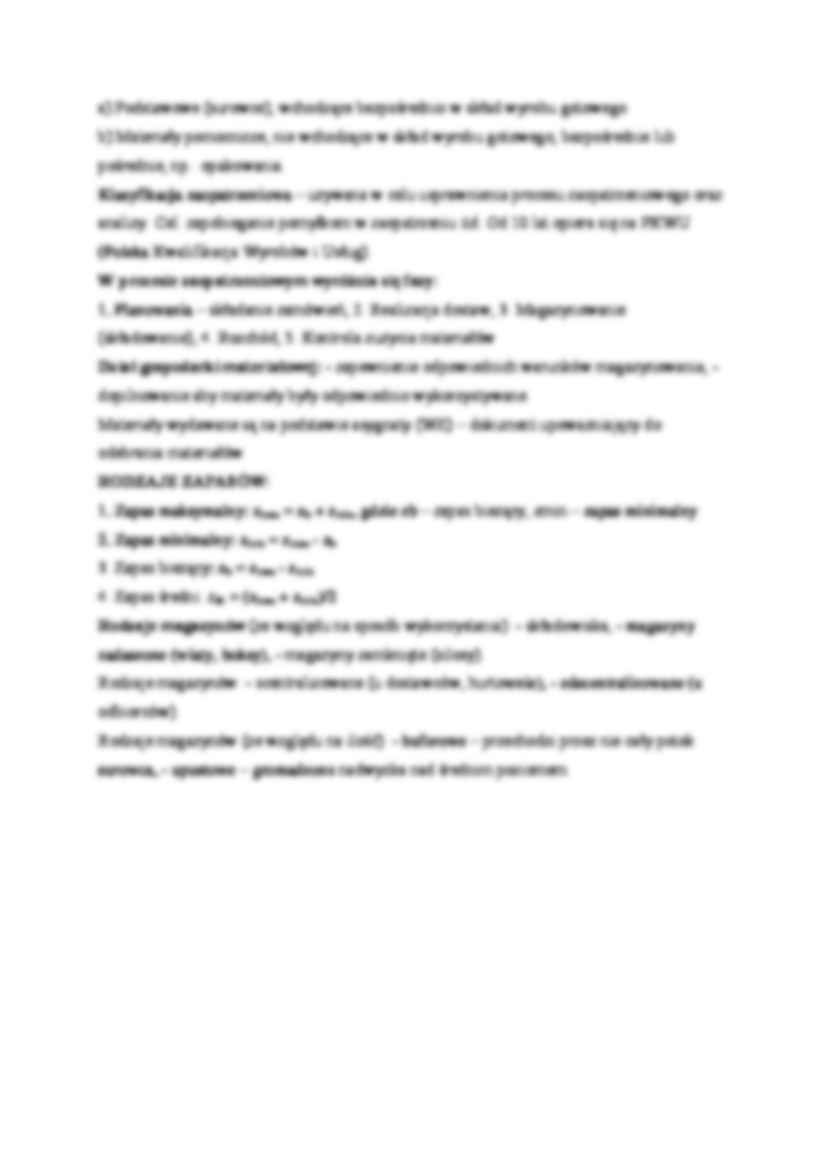 Gospodarka materiałowa - omówienie - klasyfikacja i cechy - strona 2