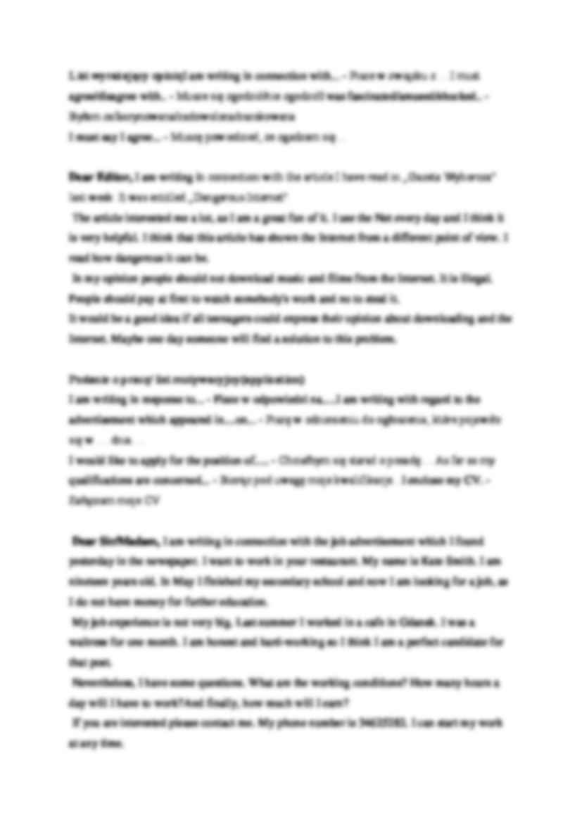 Formy pisemne na egzamin - strona 2