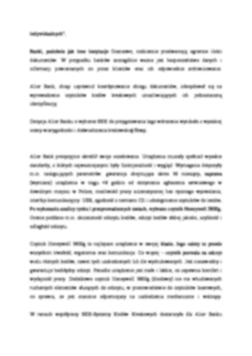 Bezbłędny odczyt w Alior Banku - referat - Gwarancja - strona 2