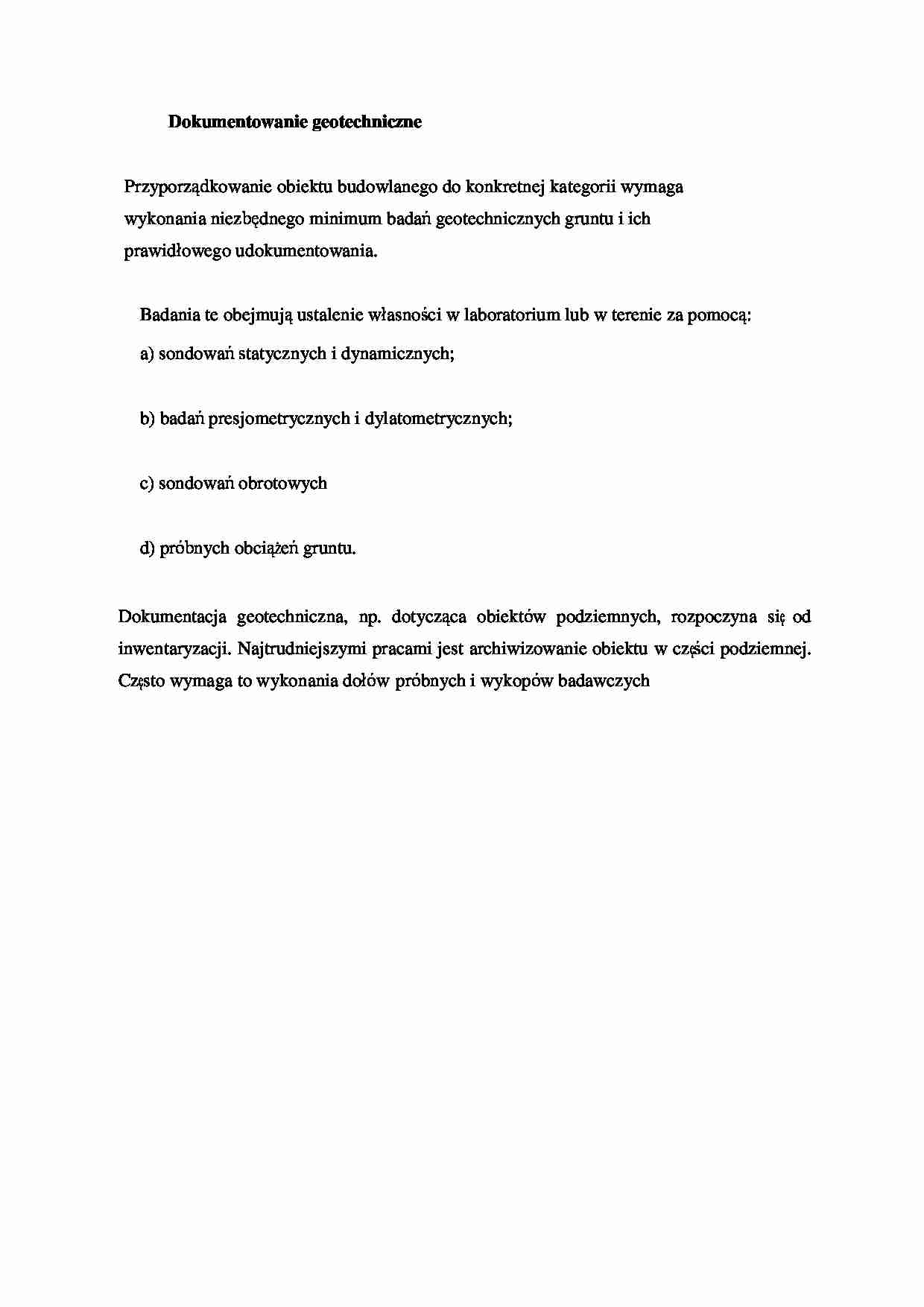 Dokumentowanie geotechniczne - wykład - strona 1