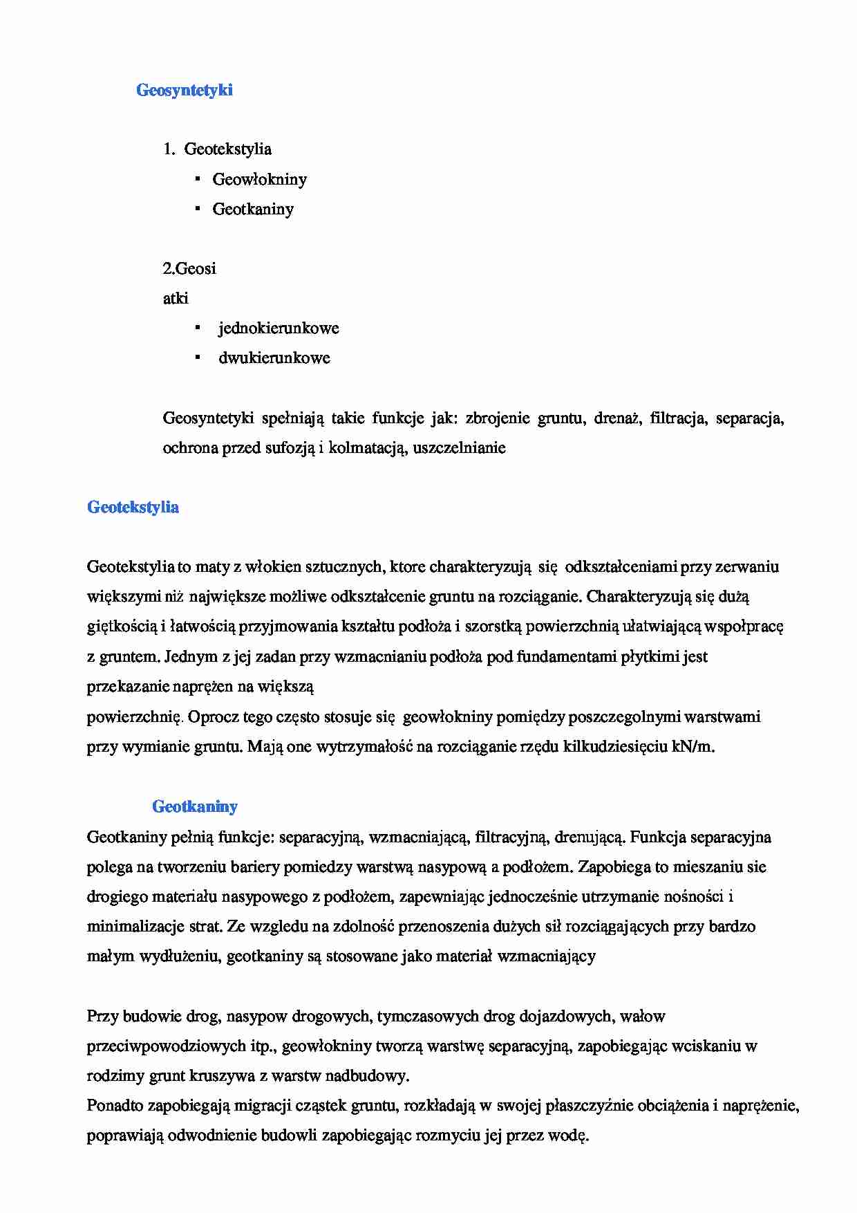 Geosyntetyki - omówienie - System komórkowy Geoweb - strona 1