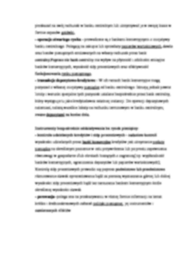 Polityka pieniężna banku centralnego - omówienie - strona 2