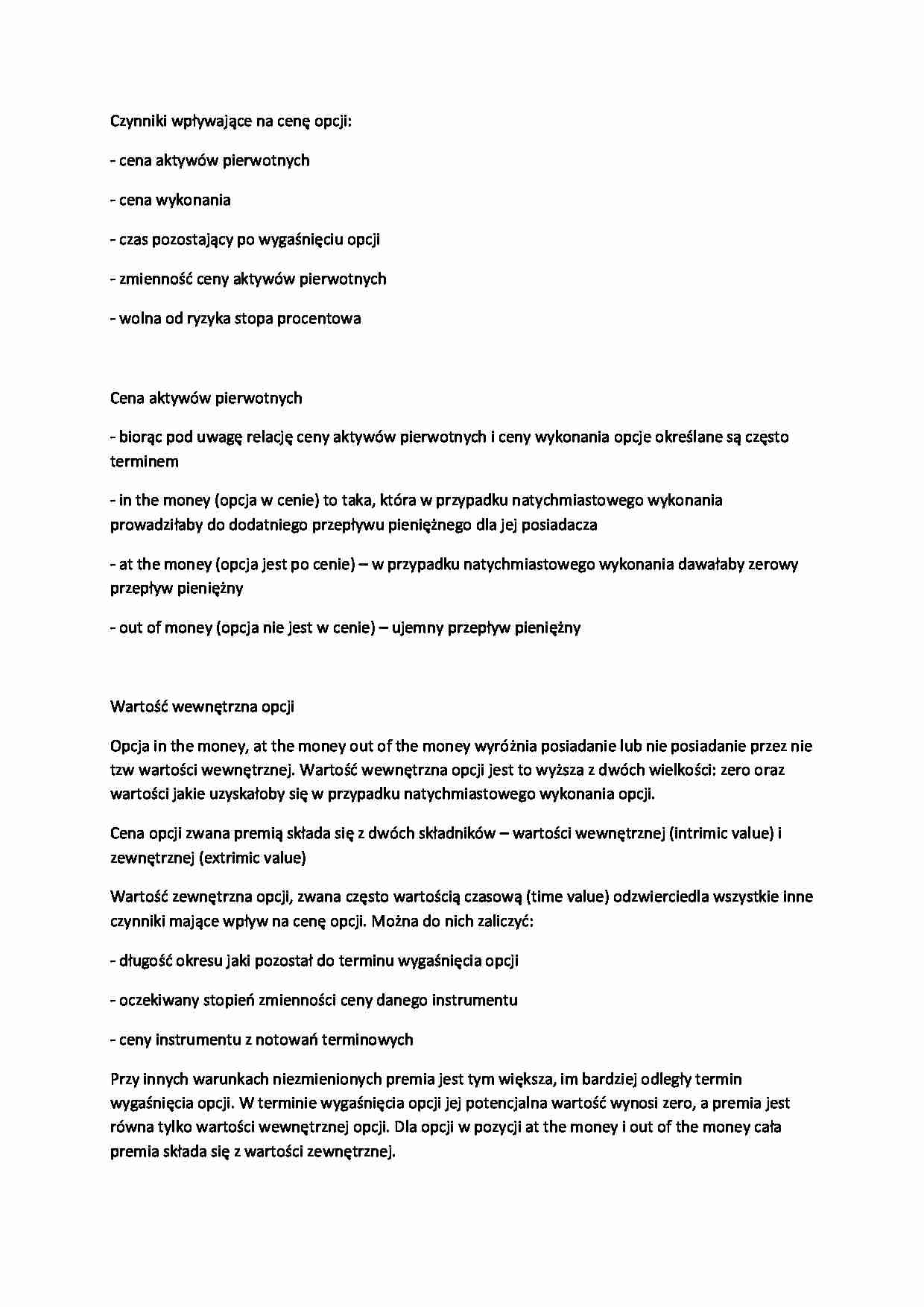 Opcje - omówienie - strona 1