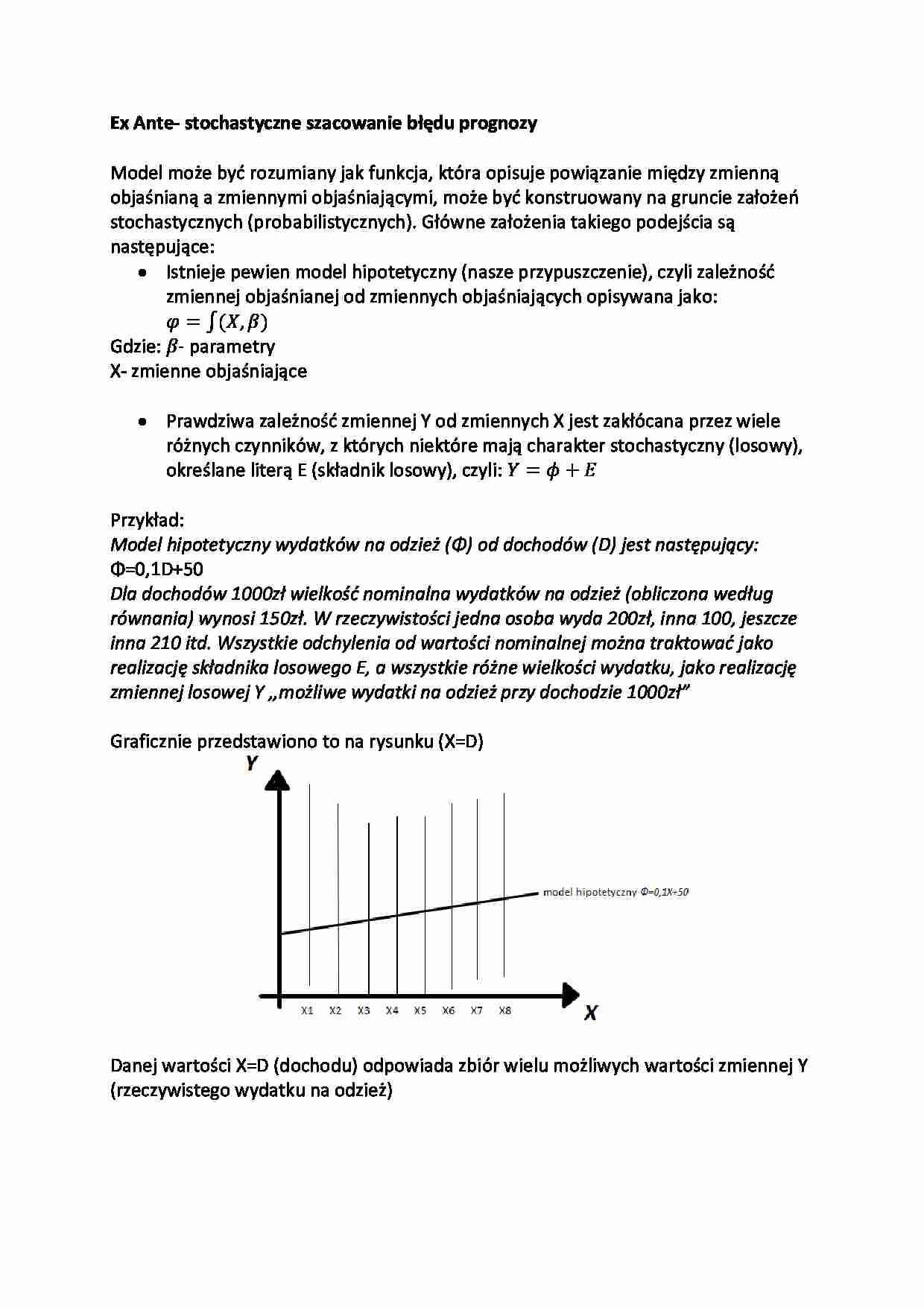 Stochastyczne szacowanie błędu prognozy Ex Ante - strona 1