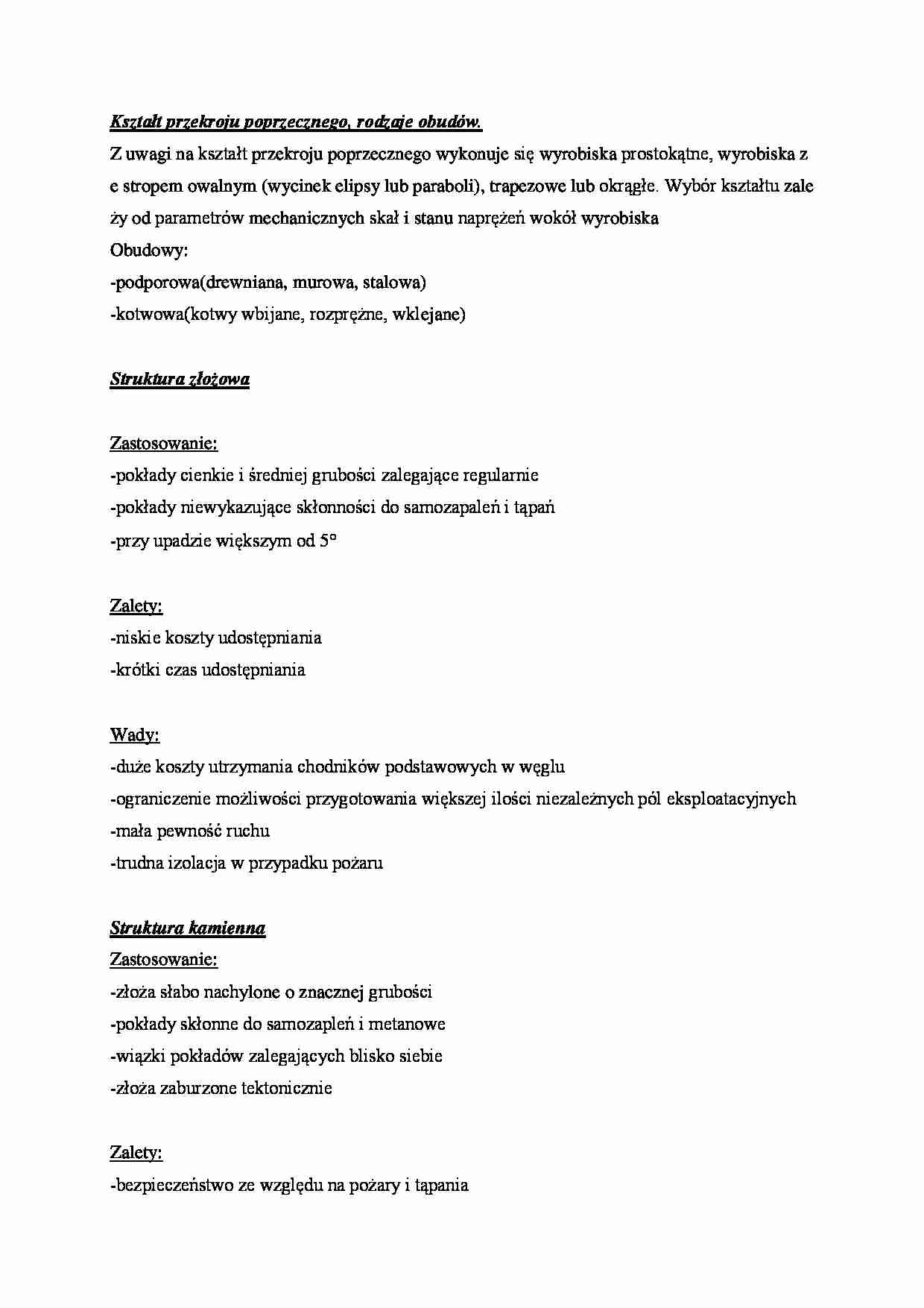 Eksploatacja złóż - wykład - strona 1