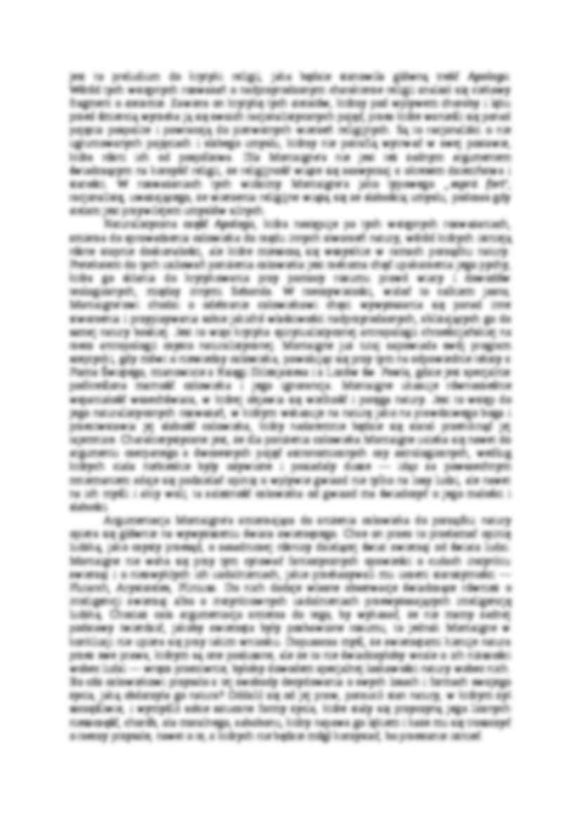 Montaigne, Próby - Apologia Rajmunda Sebond, wprowadzenie - strona 3