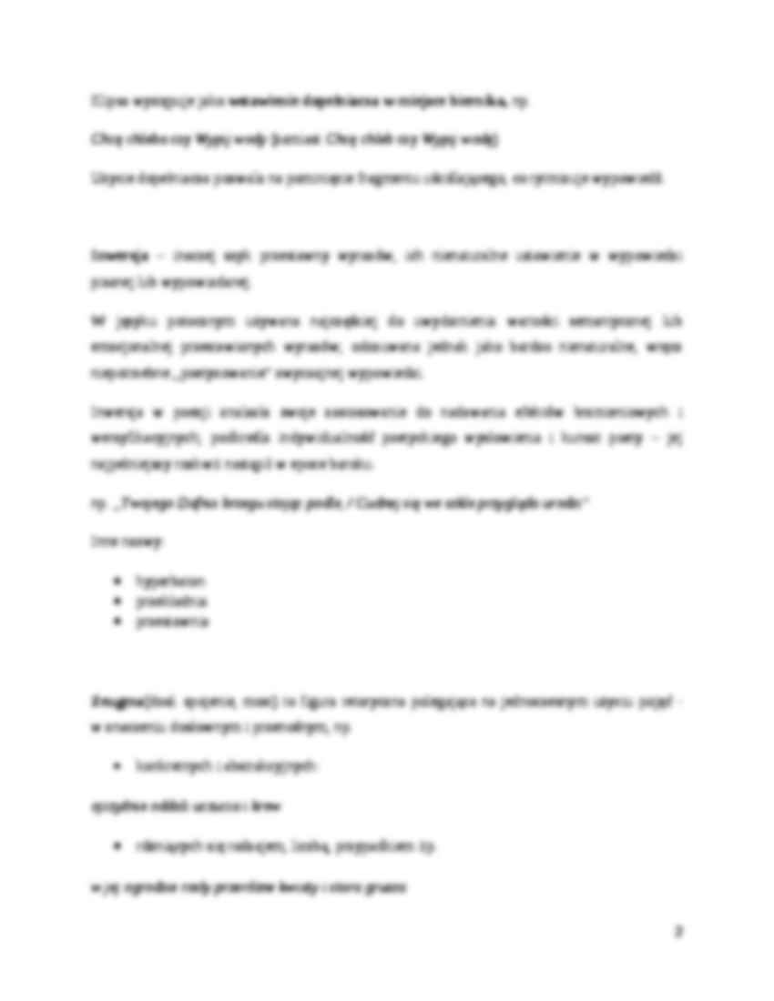 Stylistyczne środki składniowe - strona 2