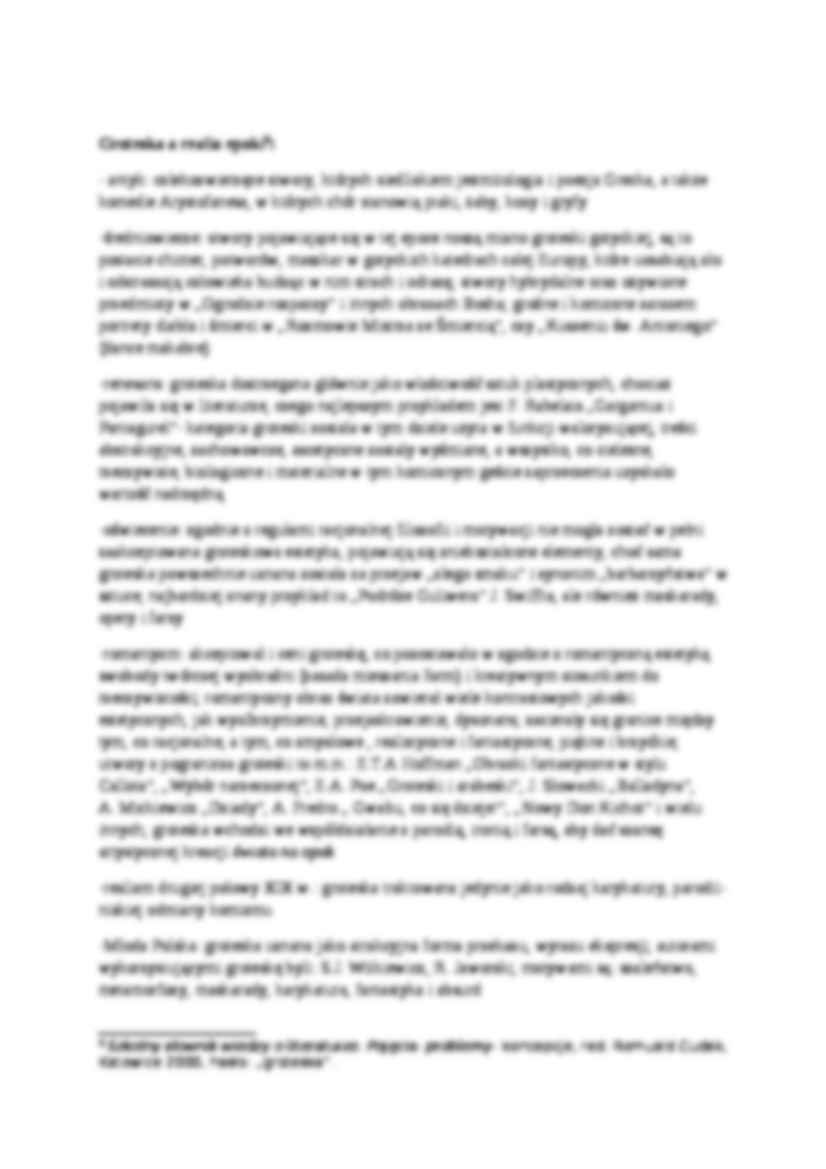 Groteska, hiperbola, litota. Postać a fabuła w (wg Arystotelesa i Proppa) (2) - strona 2