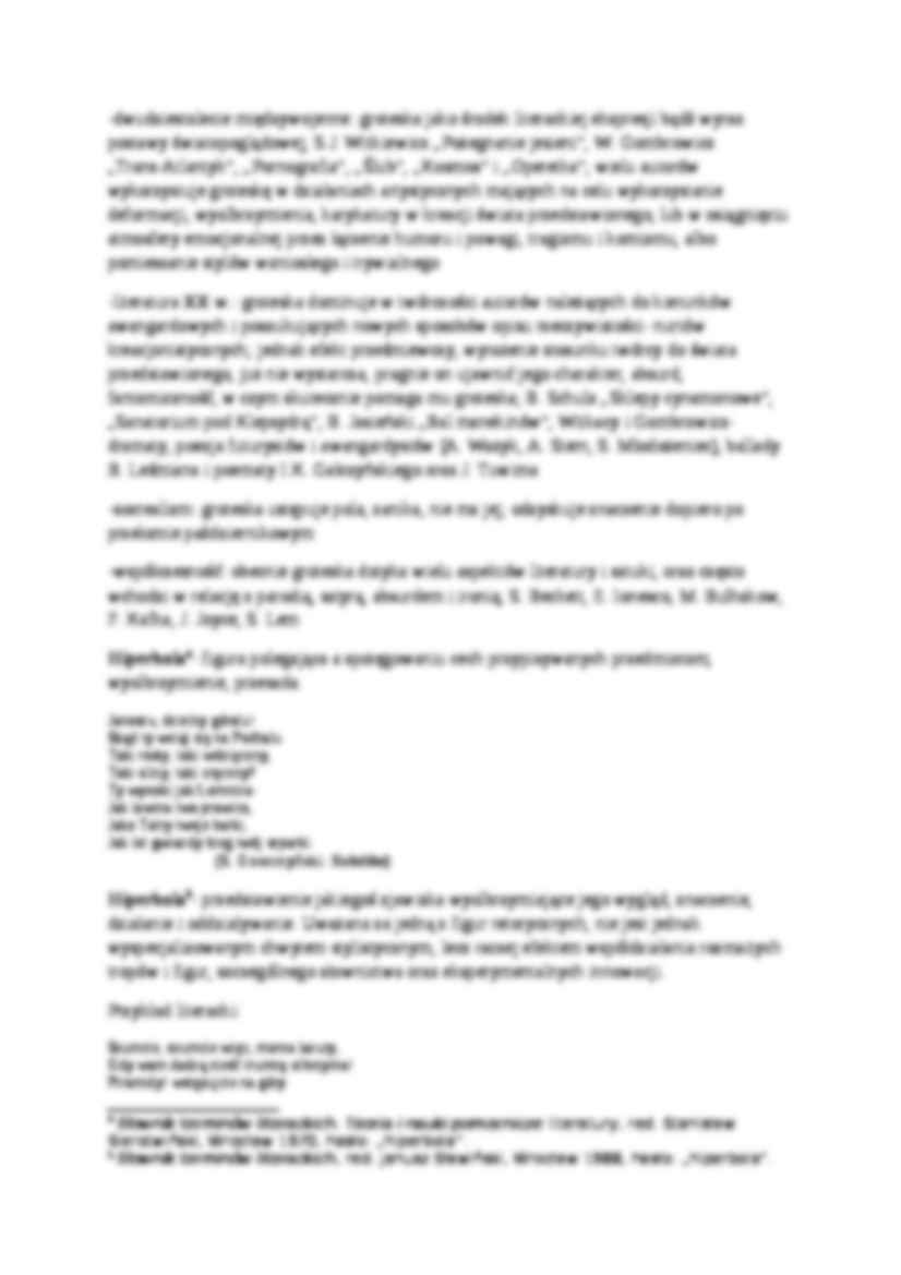 Groteska, hiperbola, litota. Postać a fabuła w (wg Arystotelesa i Proppa) (2) - strona 3