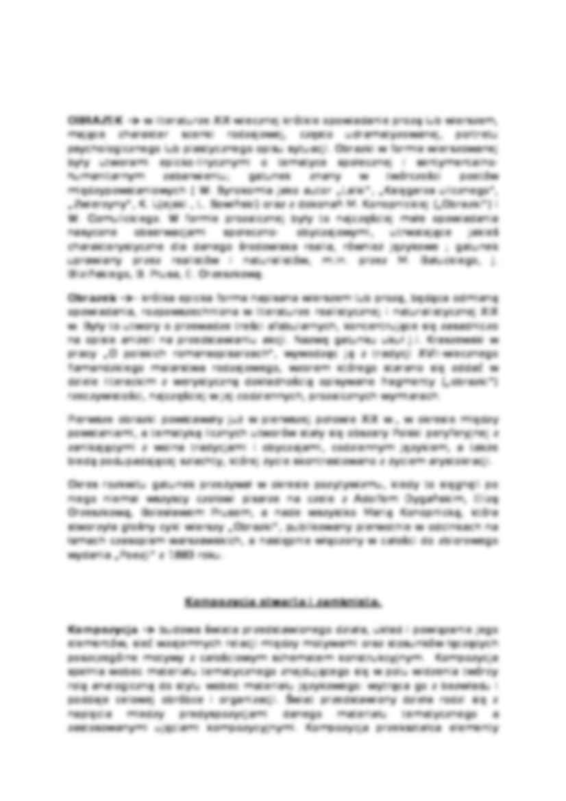 Gatunki literackie wtórnie naśladowcze. Kompozycja otwarta i zamknięta - strona 2