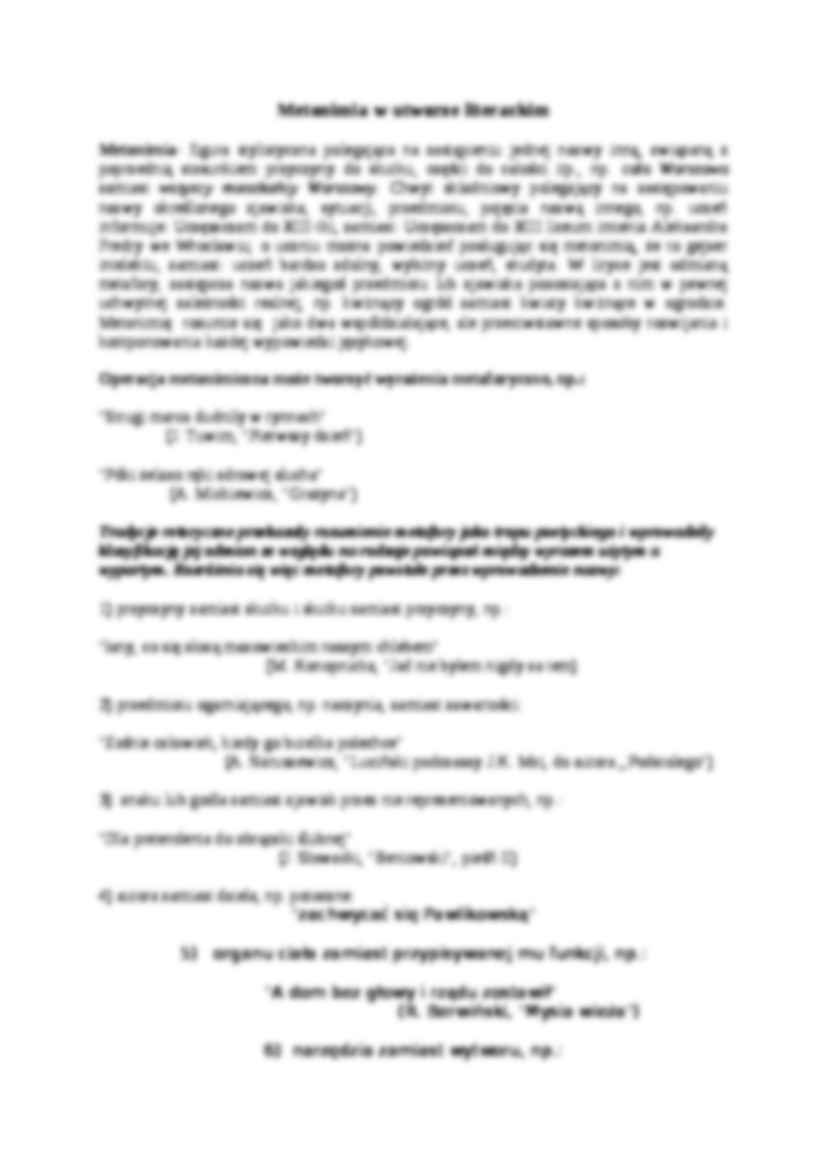 Metafora i metonimia. Semantyka przestrzeniw utworze literackim - strona 3
