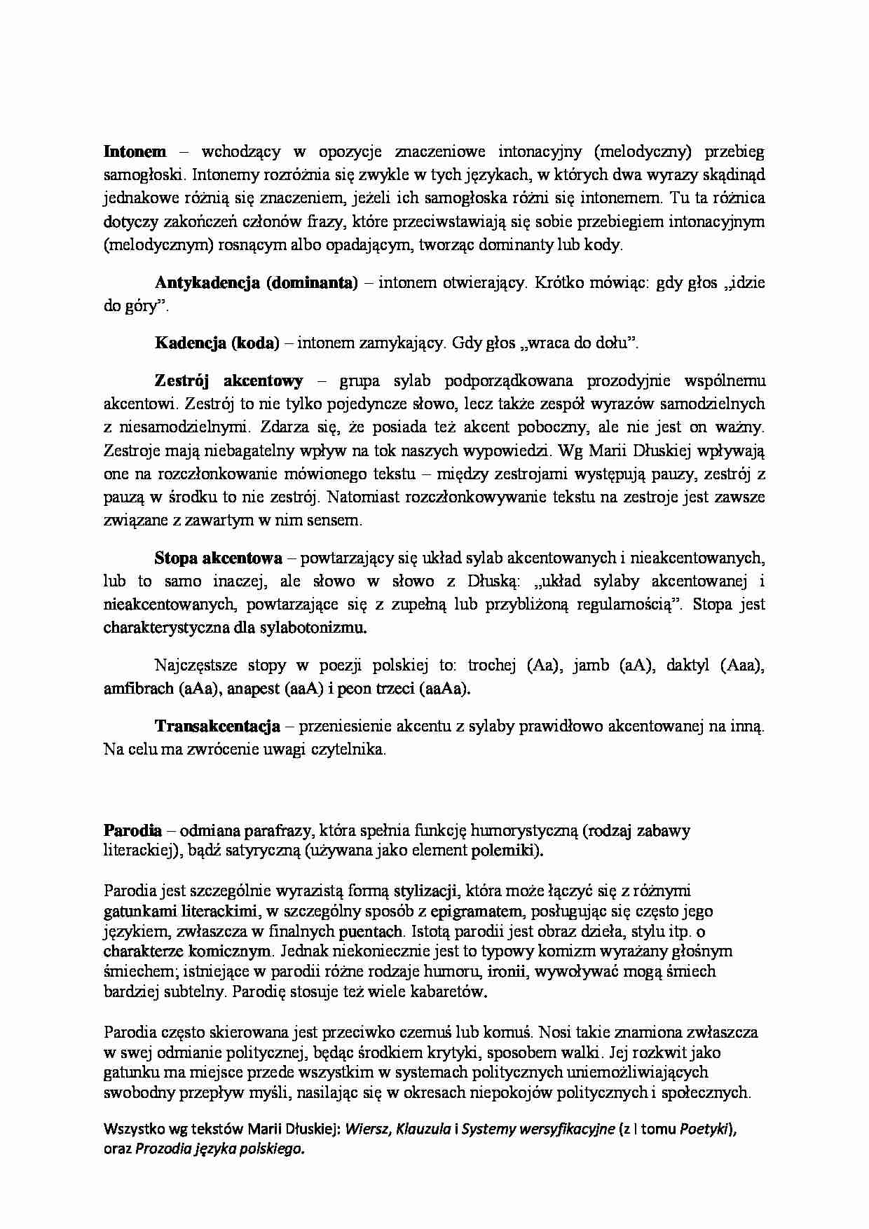 Prozodia wiersza. - strona 1
