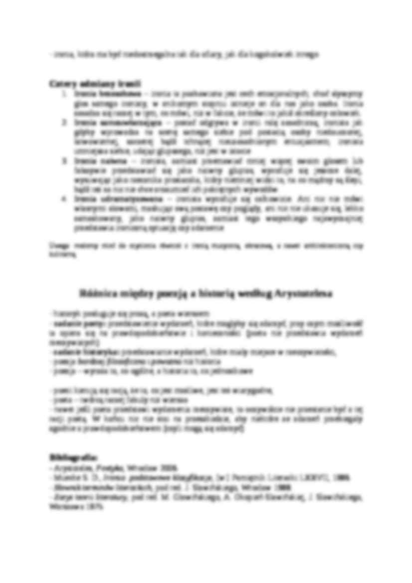 Typy ironii. Różnica między poezją a historią wg Arystotelesa - strona 3