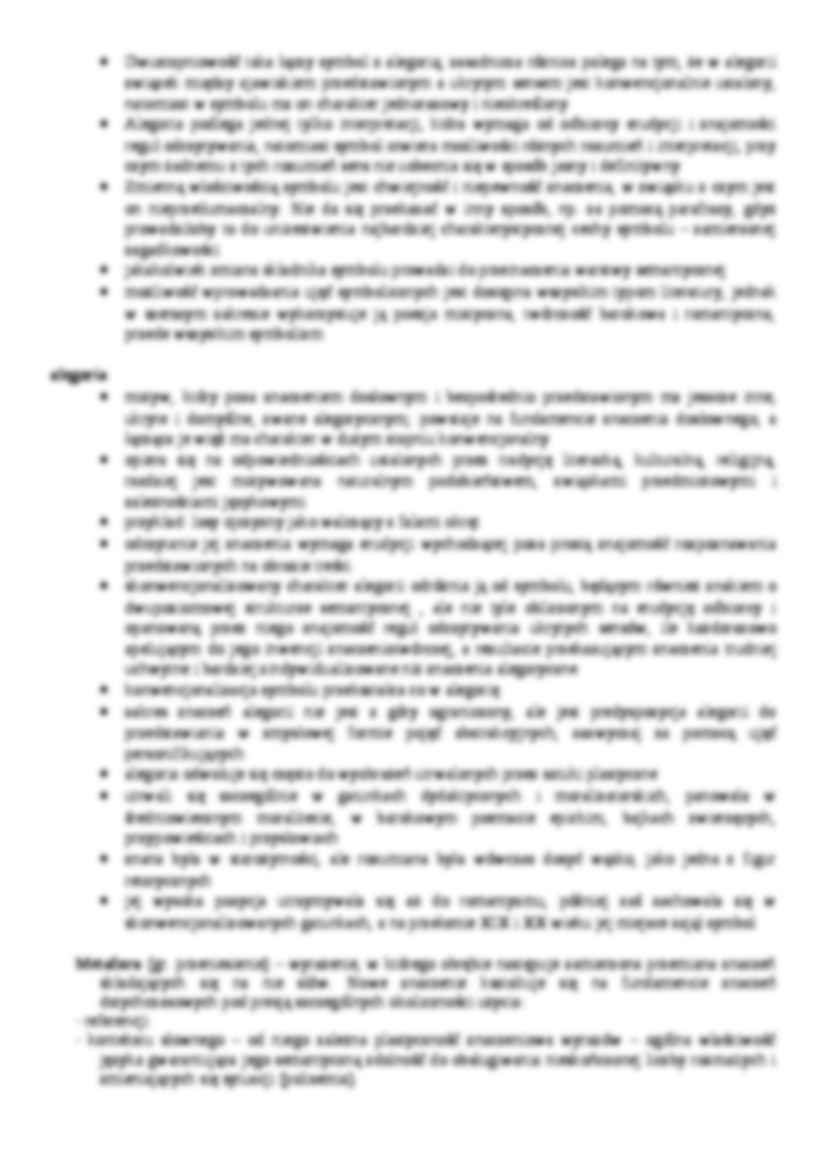 Sposoby przytaczania wypowiedzi postaci. Symbol w opozycji do metafory i alegorii - Metafora - strona 3